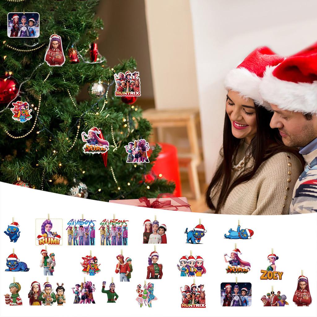 Kpop Demon Hunters Christmas Countdown Calendar Acrylic Wall Hanging Gift For Teens