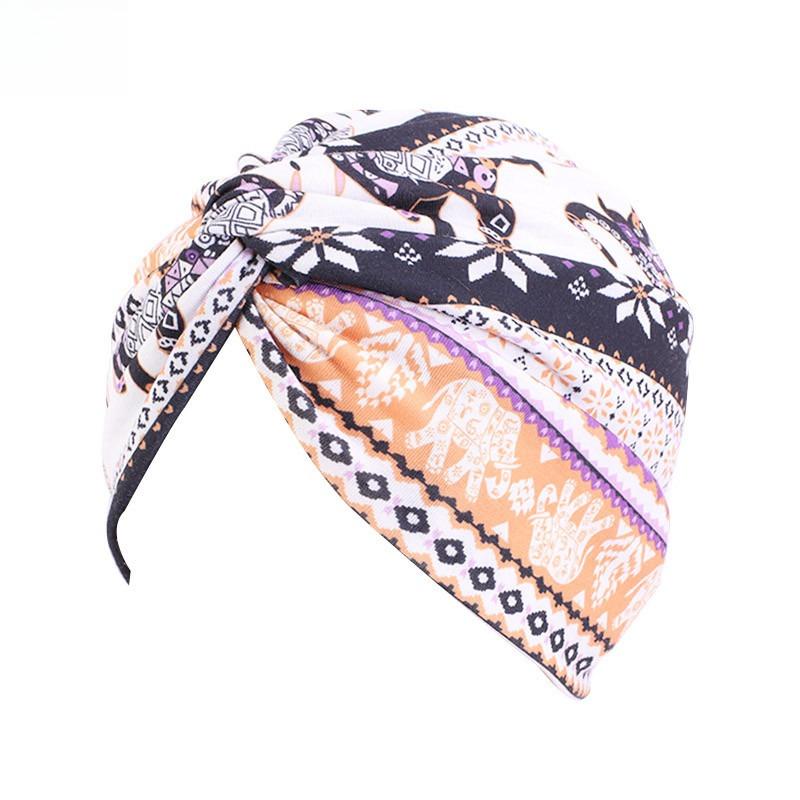 Women Floral Print Turban Hat Cancer Cap Islamic Hair Loss Hat Head Scarf Satin Liner Inner Cap Arab Valentine's Day Valentines