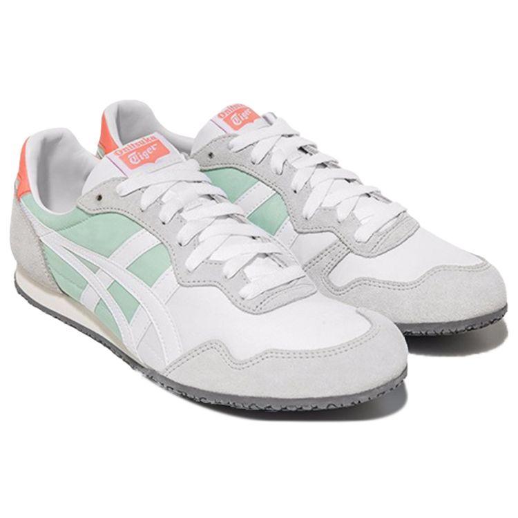 ONITSUKA TIGER Serrano Leather Sports Shock Absorbing Non-Slip Wear-Resistant Low-Top Casual Shoes Unisex Sneaker Gray Green Orange 1183A959-101