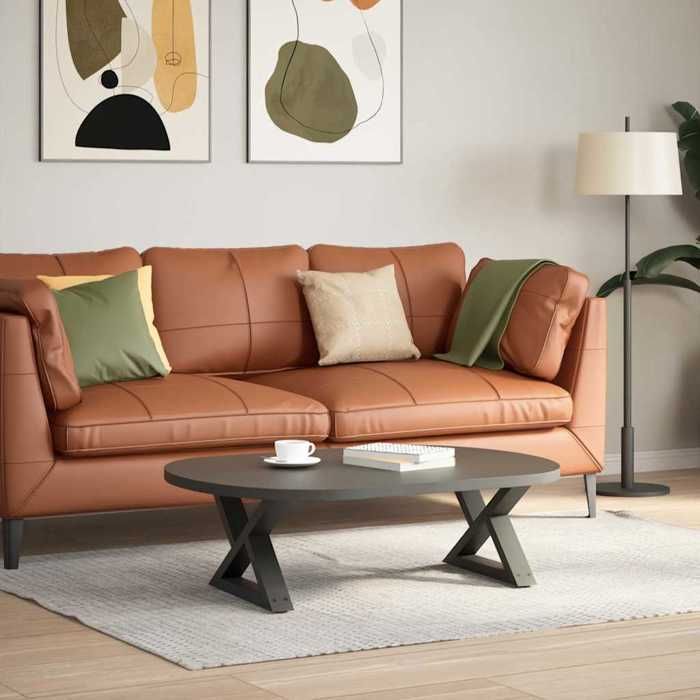 VidaXL Coffee Table Legs 2 Pieces Anthracite 60 X (30-31,3) Cm Steel 4012690