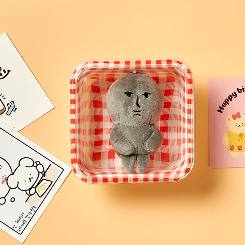 

Fun keychain doll + message card + checkbox Stone doll + checkbox