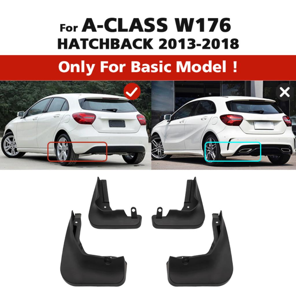4PCS Car Mud flaps Splash Guards Mudguards Car Mud Flaps Compatible with Benz A-Class W176 2013 2014 2015 2016 2017 2018
