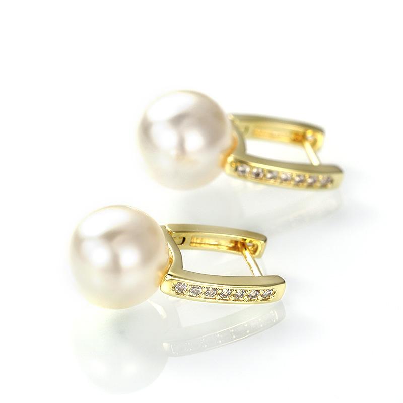2024 Design Earrings, Retro Man-Made Pearl Earrings For Women, Simple Temperament Versatile Ear Buckles