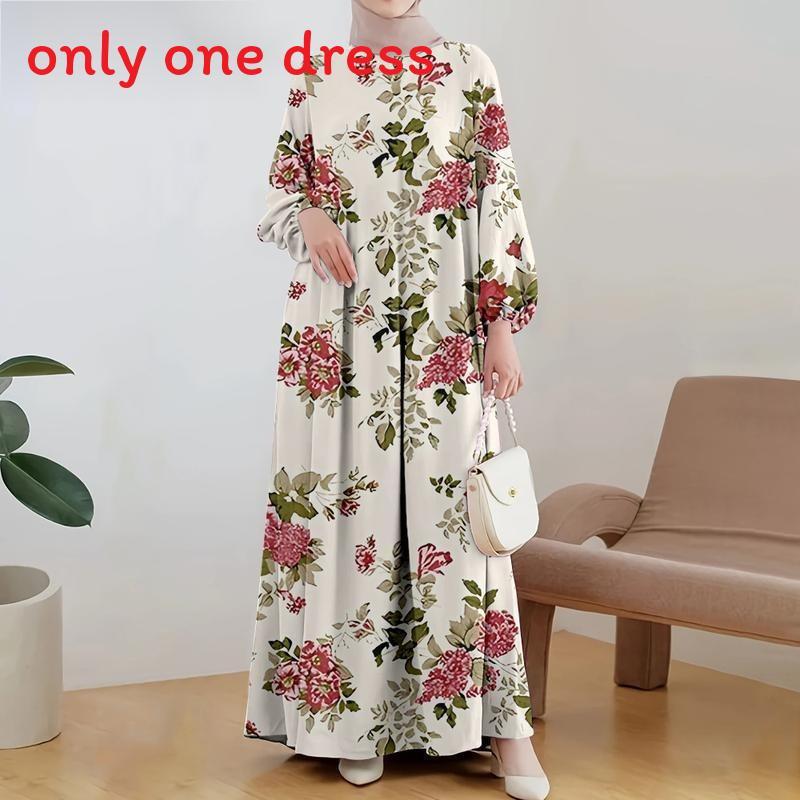 Ethnic Pattern Polyester Long Skirt With Wide Waist For Casual And Formal Wear