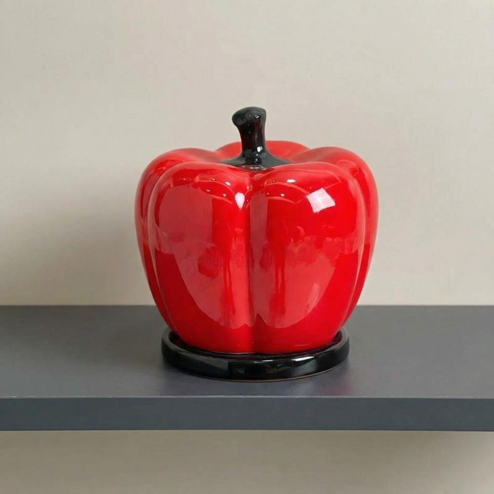 Ceramic Lantern Chili Toothpick Box Chili Thickened Chili Toothpick Case Dental Floss Storage Vegetable Shapes
