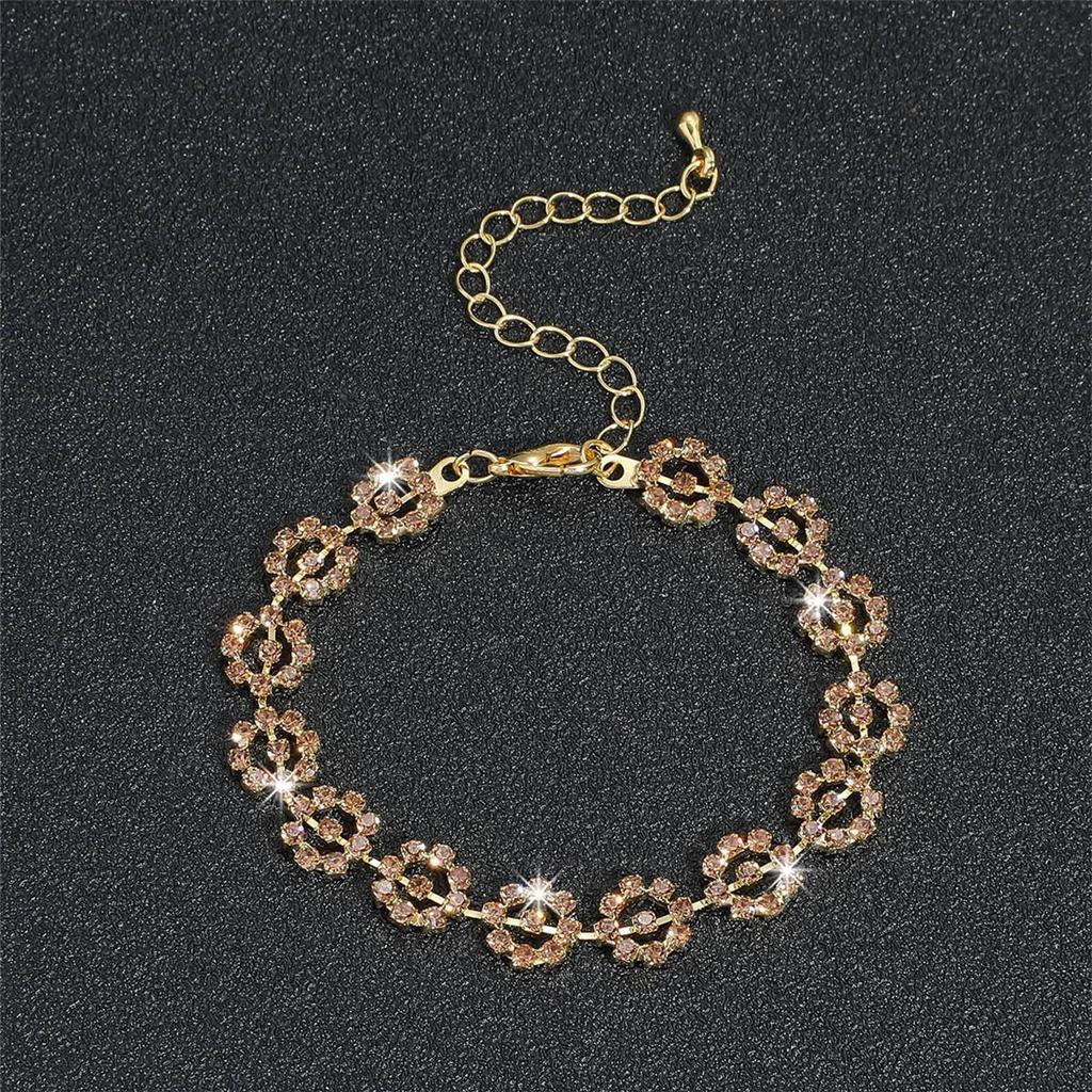 European & American Retro High-End Rhinestone Anklet for Women: Non-Fading, Niche Design, Light Luxury Foot Jewelry