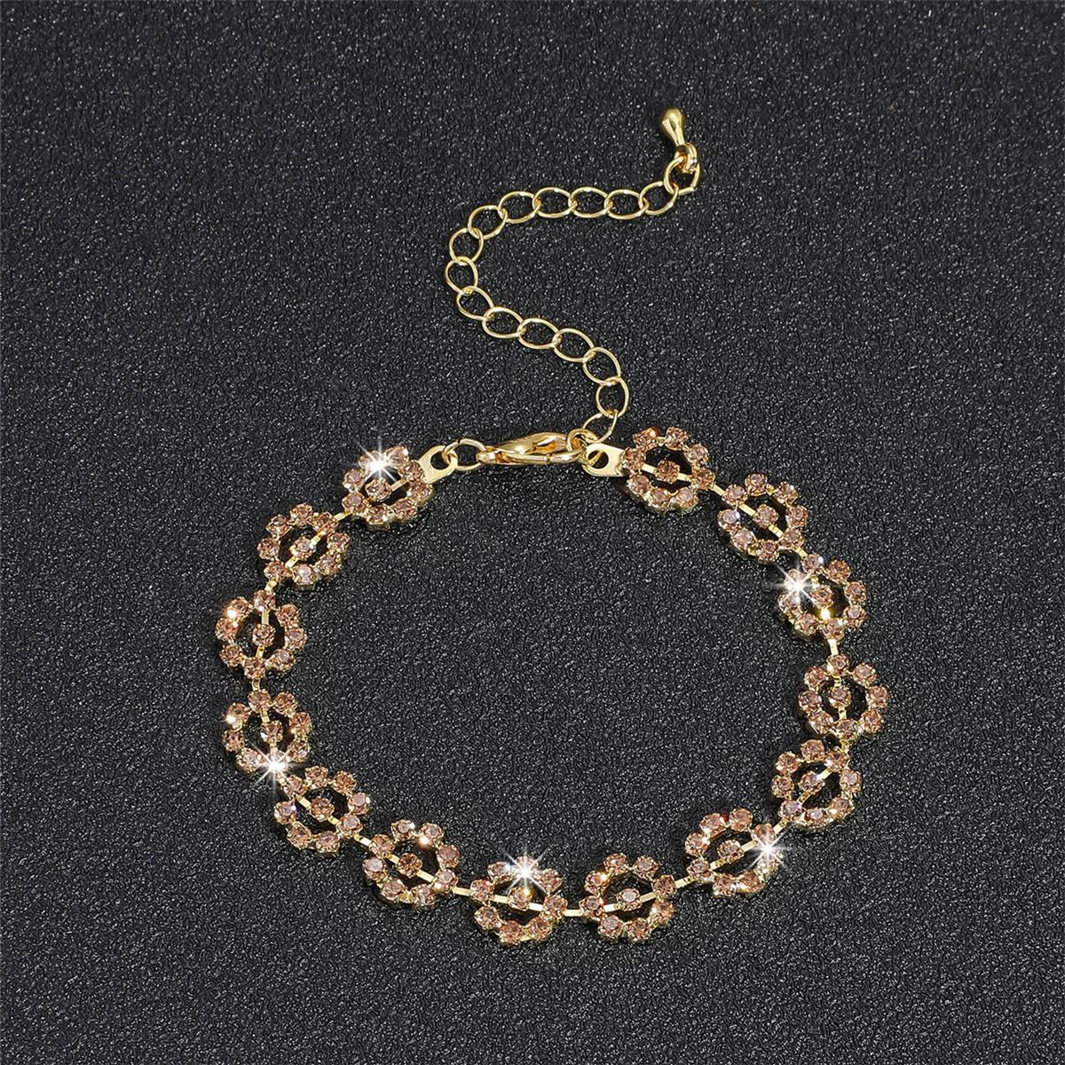 

Европейский и американский ретро-браслет на ногу со стразами высокого класса для женщин: Не выцветающий, Нишевый дизайн, Легкая роскошь для ног золотой