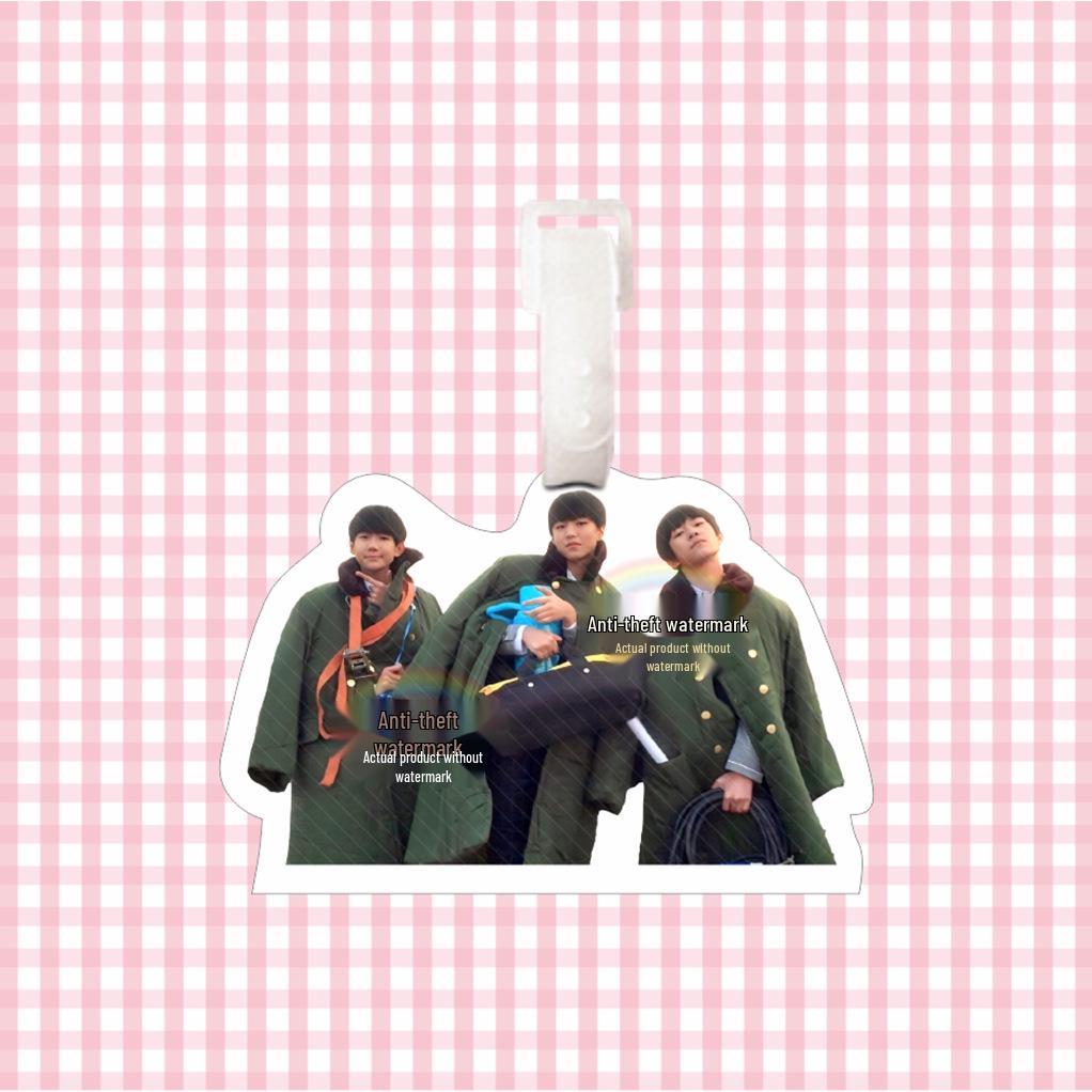 Wang Junkai Luggage Tag Backpack Pendant - Anti-Lost Key Chain and Travel Suitcase Ornament