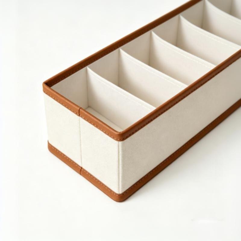 Scatola Organizzatrice per Cinture 6 Scomparti Stile Pelle Organizer per Cassetto per Cinture Cravatte Sciarpe Accessori