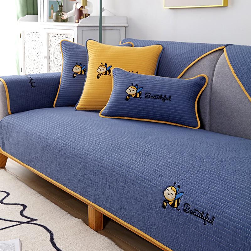 

Подушка для дивана на все времена года, нескользящая подушка из чистого хлопка, модная, простая и современная подушка, зимний чехол для дивана, тканевое полотенце 70*70cm