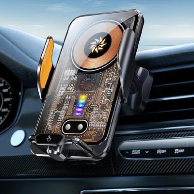 Chargeur de voiture sans fil, Support de téléphone portable pour voiture 66W Charge rapide Pince automatique Support de chargeur de voiture pour téléphone