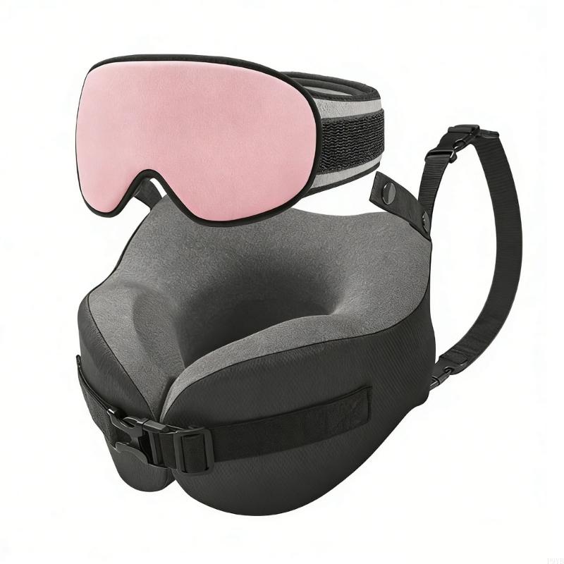 Flexible Comfortable Travel Pillow With Eye Cover For Head And Shoulder Relief On Long Flights And Road excursions P9YB