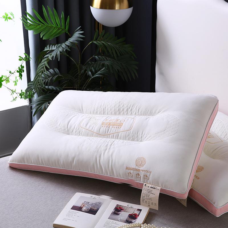

Супермягкая подушка из кашемирового протеина, мягкая подушка, не сминается, домашняя подушка для защиты шейного отдела позвоночника, помогает спать 48*74cm