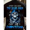 European Sizes Men'S T-Shirt with Graphic Print - "When I Was Born The Devil Said" Design, Casual Crew Neck Short Sleeve Tee for Casual Attire,
