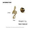 Musical Symbol Hollow Gold-plated Badge, Women’s Anti-exposure Buttons, Suit Lapel Pin, Men’s Collar Brooch, Couple Accessories