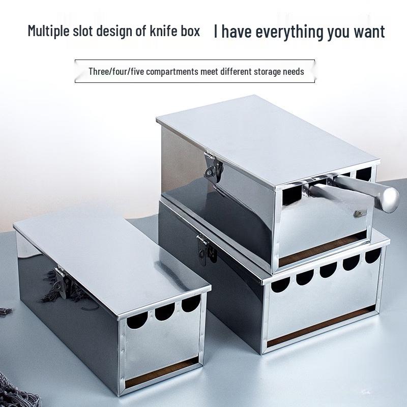 Ruimengte Non-Magnetic Stainless Steel Knife Storage Box