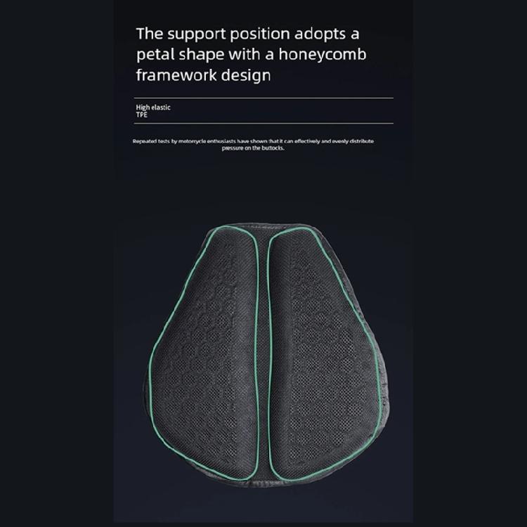 Motorcycle Comfort Gel Seat Cushion Pressure Distribution Sun Protection Water Resistant Pad For Extended Rides