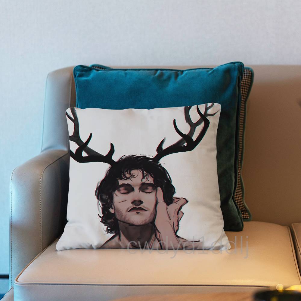 W-Will Graham H-Hannibals Pillowcases Cute Funny Pillow Case For Wedding Party Home Decor Comfy Pillow Cover