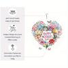 Open - 1pc Happy Mother's Day Patterned Mandala Wind Chime - Rotating Art Decor, Perfect for Garden, Patio & Home Decoration
