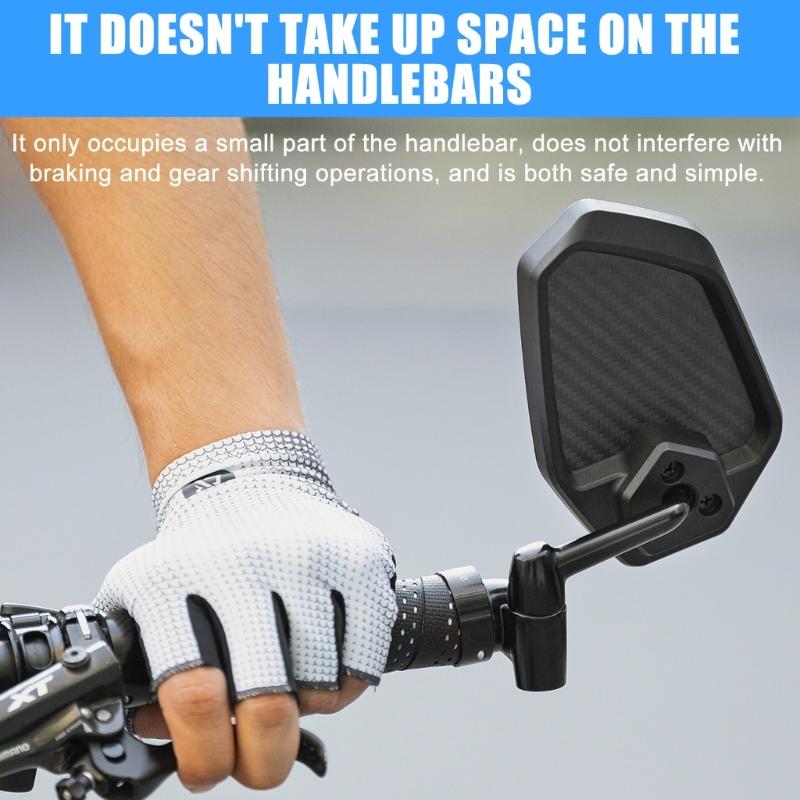 Bicycles 360 Degree Rotatable Handlebars Rearview Reflector Safety Mirror Adjustable Handlebar Bikes Rear View Mirror