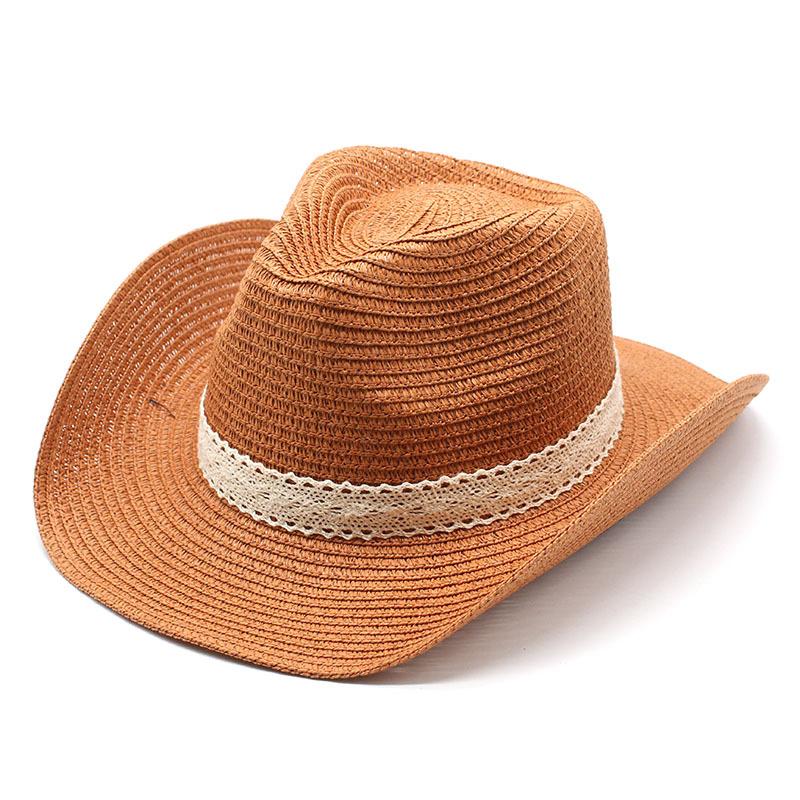 Ethnic Style Jazz Hat Summer Men And Women Boutique Straw Hat Sunshade Casual Beach Hat Retro Top Hat
