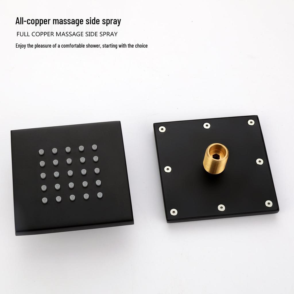 Wall-Mounted Thermostatic LED Shower Set with Digital Display and All-Copper Fixtures