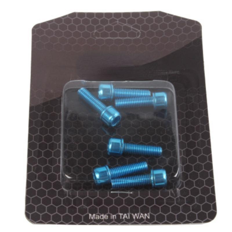 6Pcs/Set M5*18mm Bicycle Handlebar Screws Titanium-plated Colorful Stainless Steel Screws Stem Riser Screw Bolts