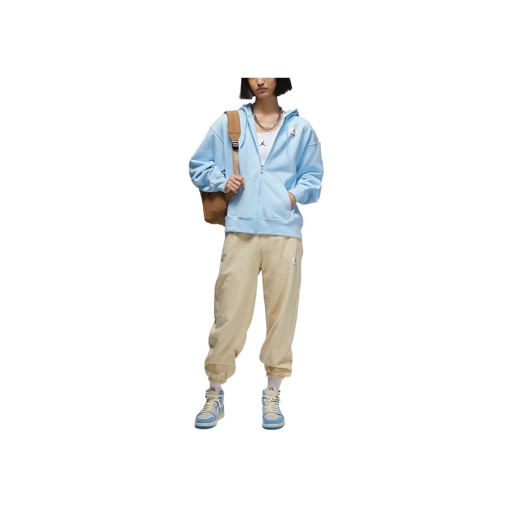 Jordan Solid Logo Hooded Jacket Women Jackets Blue DV1394-411
