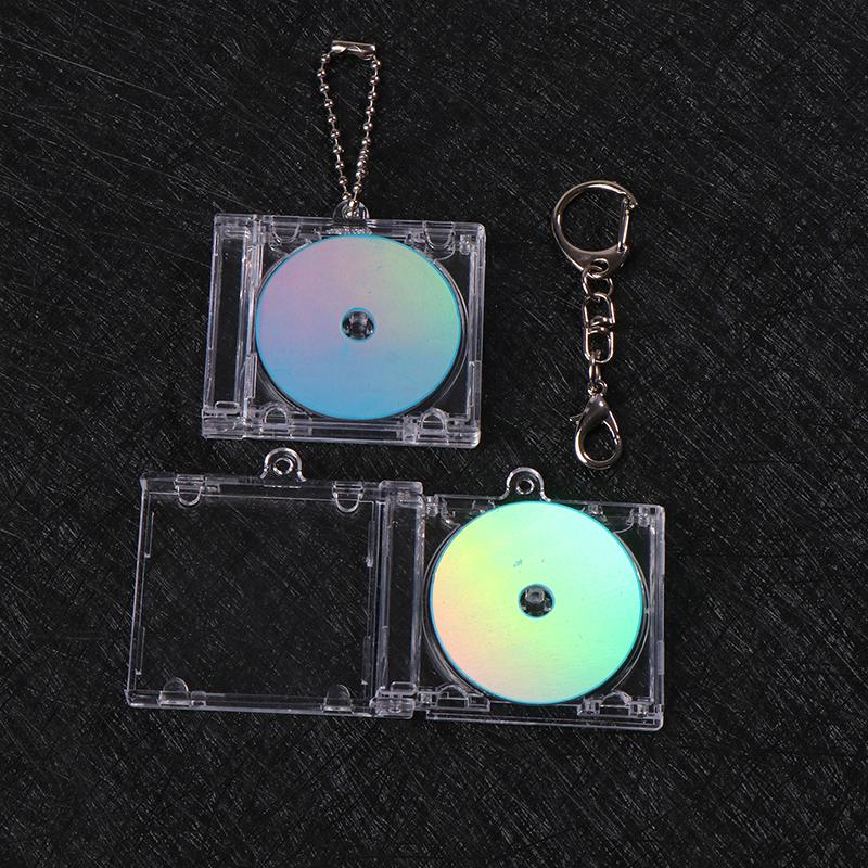 Mini CD Case Keychain for DIY Backpack Decor  Blank Album Shape 1PC Retro Music Album Pendant  Bag Hanging Accessory Creative