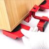5Pcs Universal Wheel Furniture Mover Set 360 Degree Rotatable Non-slip Handle Appliance Moving Wheel Slider