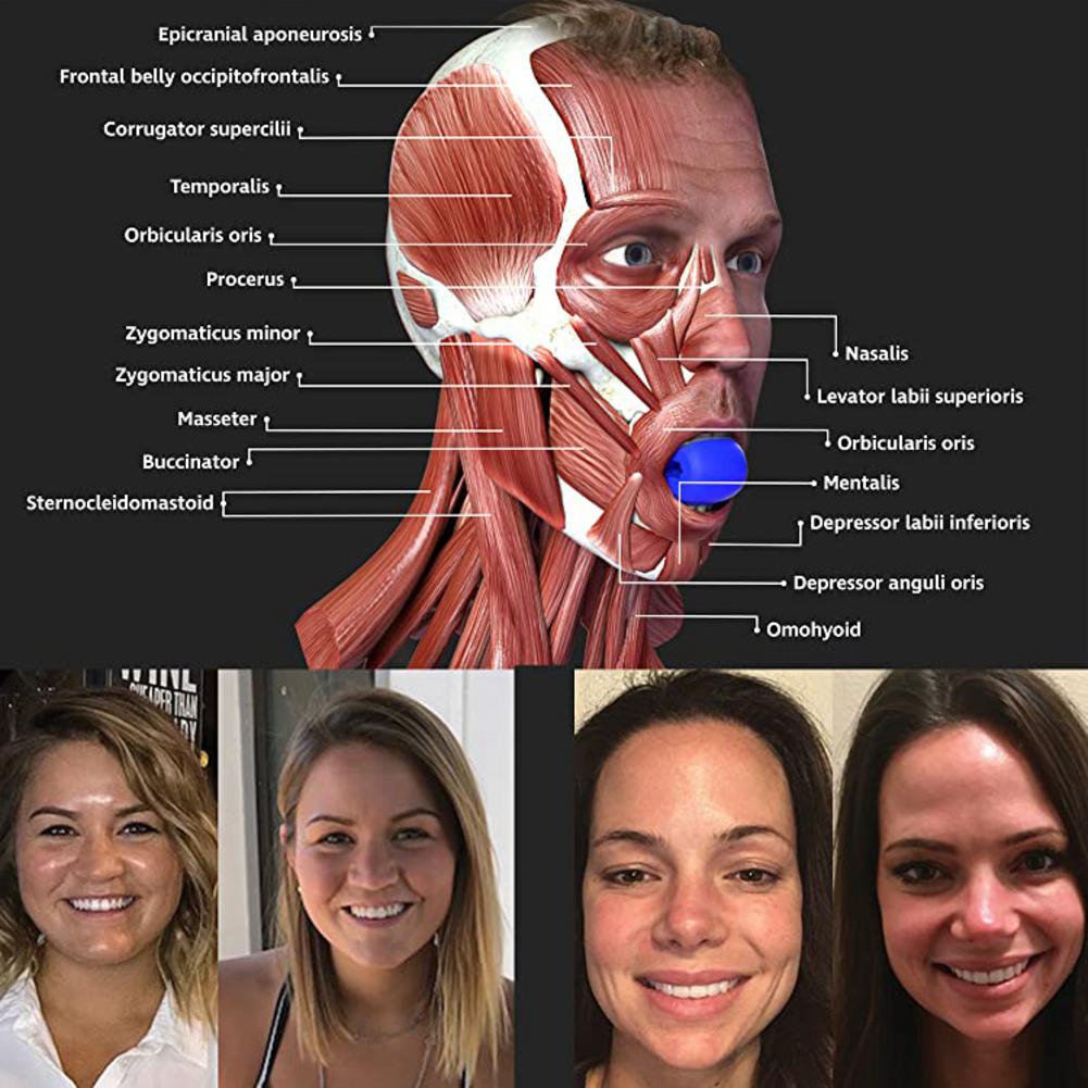 1 Pcs Food-grade Silica Exercise Ball Facial Muscle Training Fitness Ball Neck Face Toning Muscle Trainin