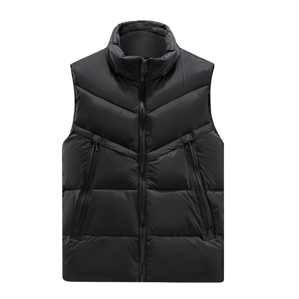 Winter Men's Trend Loose Thick Down Cotton Clip Multicolor Casual Hooded Vest