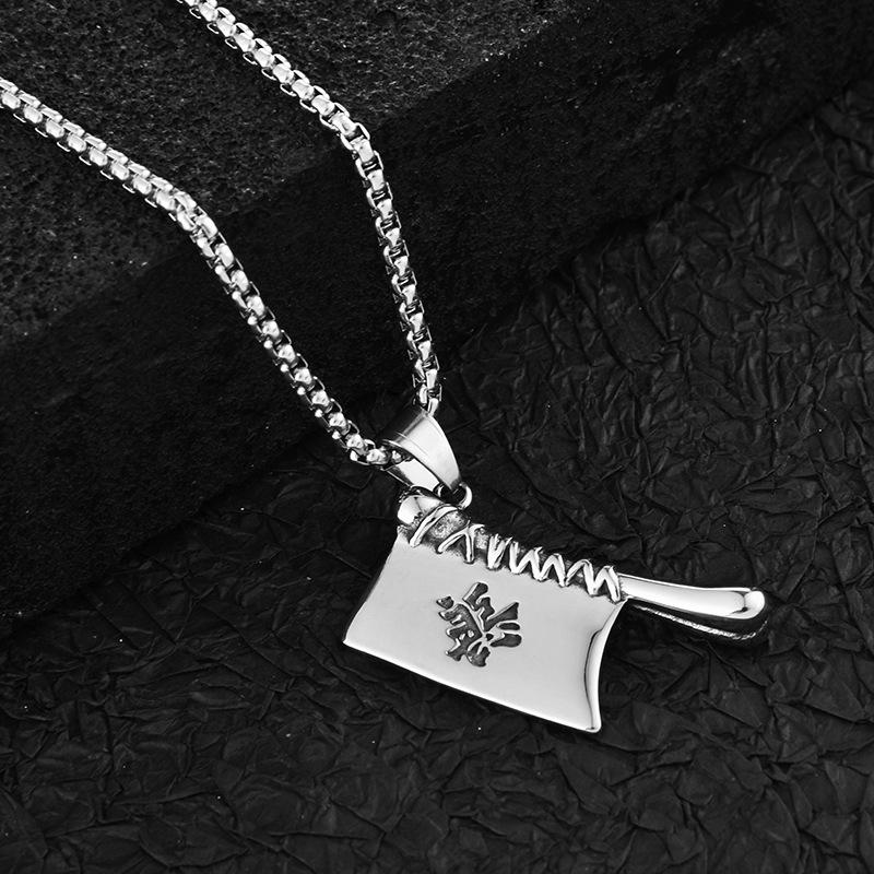Unique Retro Style Pendant Necklace For Men In Trendy Titanium Design Steel