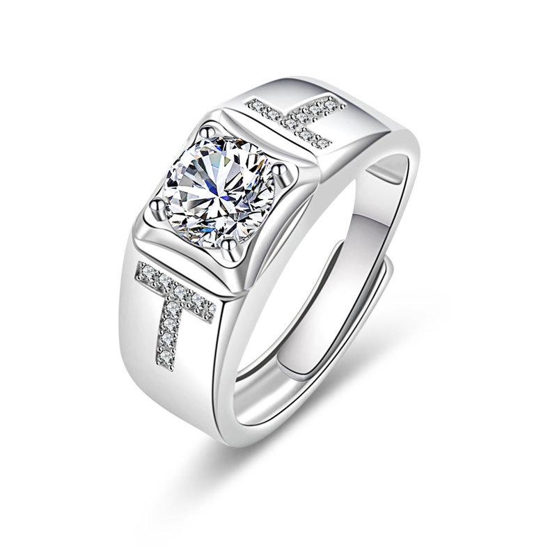 Unique and Personalized Differences with Personalised High-grade Sparkling and Glittering Classic Couple's Ring One Carat Ring Fashion Trends Ring