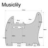 Musiclily Pro 8-Hole Telecaster Pickguard, Made In Japan for Fender Japan Telecaster Electric Guitars, Black Pearl, 4-Piece Set