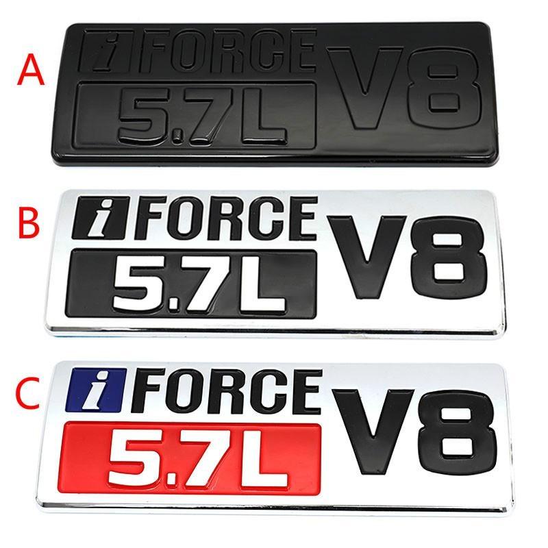 

IFORCE 5.7L V8 Car Logo Stickers Auto Badge Emblem Decals For Toyota Tundra Prado Corolla Highlander Venza Hiace Previa SEQUOIA A