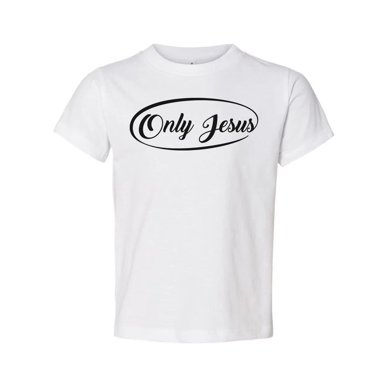 Only Jesus Unisex Graphic Tee With Oval Logo For Christian Believers And Fans Wo M
