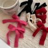 2Pcs/set Korean Winter Knit Bow Hair Clip Fashion Crochet Barrettes for Schoolgirl Cute Hair Accessories All-Match Headwear