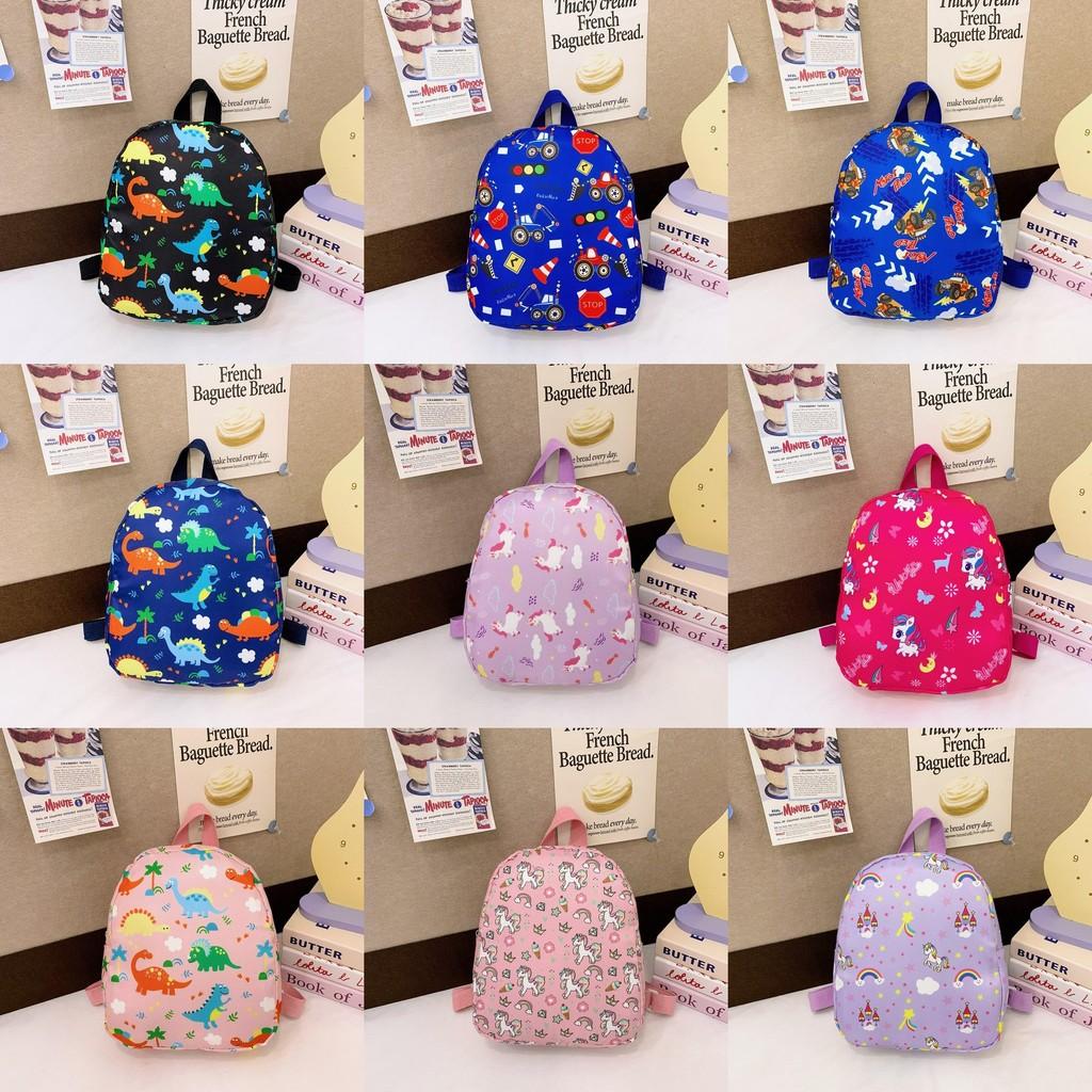 Kids Dinosaur Backpack With Cute Cartoon Design Lightweight Nylon For Use School