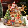 Christmas Wooden Tabletop Ornaments: Snowman, Reindeer, Old Man - Festive Decor and Photography Props