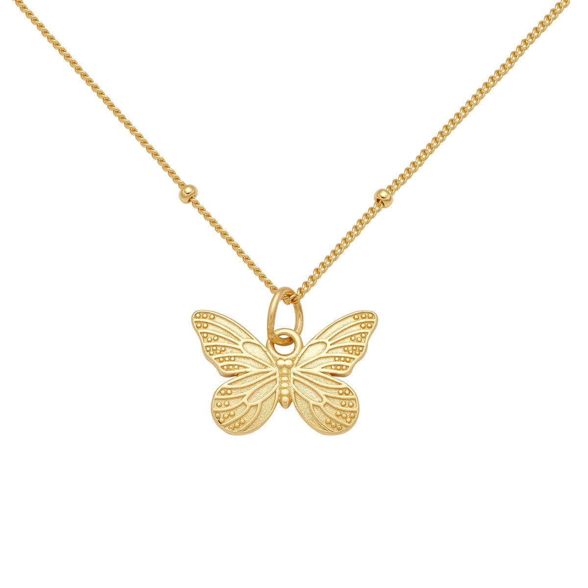 

925 серебряное старинное золотое ожерелье-бабочка сохранение цвета гальванопокрытие кулон DIY ювелирные изделия аксессуары браслет ожерелье аксессуары мода 925 silver