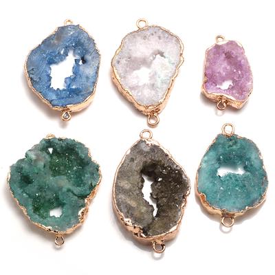 1 Stück unregelmäßiger Verbinder Naturstein-Verbinder-Charms für DIY-Halskette, Fußkettchen, Nähen, Basteln, Schmuckzubehör