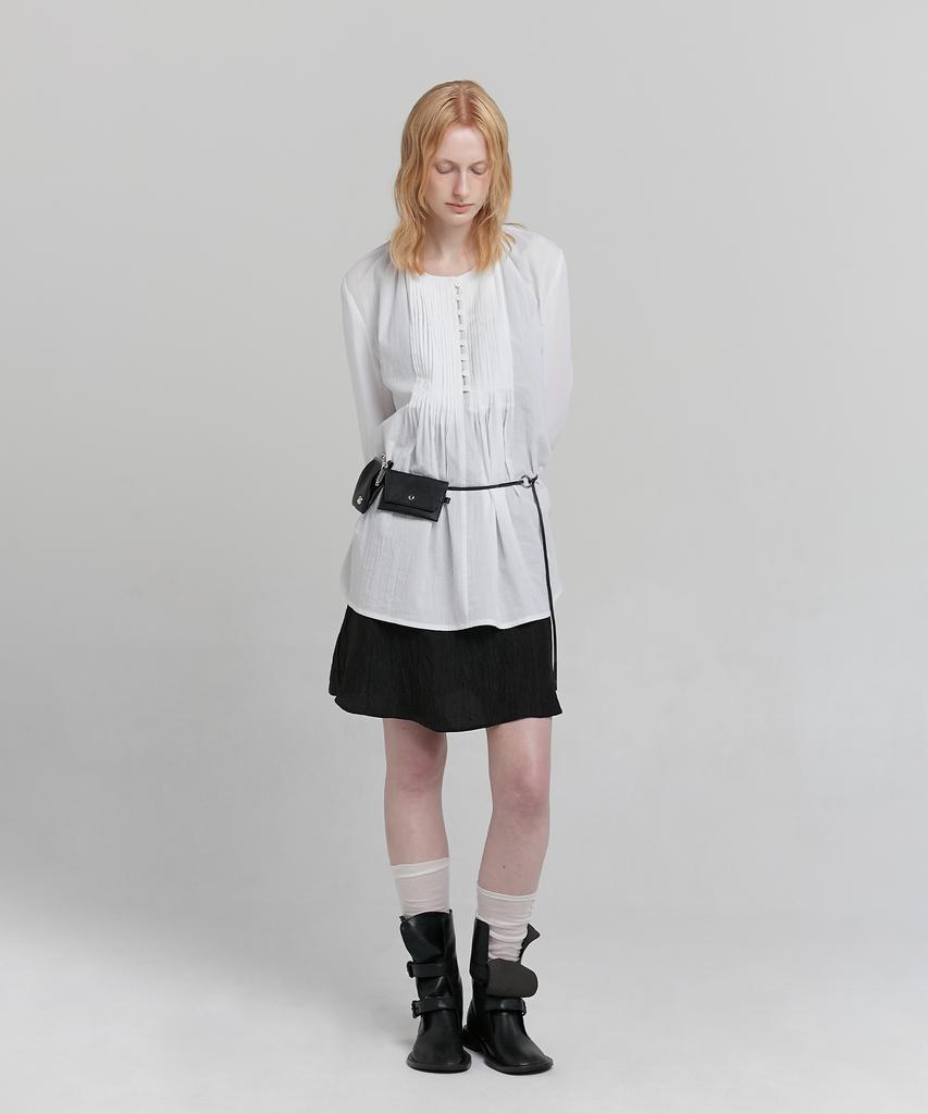 Loutaideu Pintuck Blouse [White]