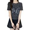 Women's Summer Sweet & Spicy Short Sleeve Bowknot Ripped Shoulder T-Shirt - BM Style Waist-Hugging Design