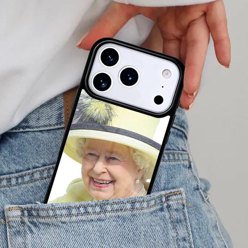 England Queen Elizabeth II Phone Case for iPhone 16e 15 14 13 12 17 Pro Max Plus Air 17pro Cover Coque