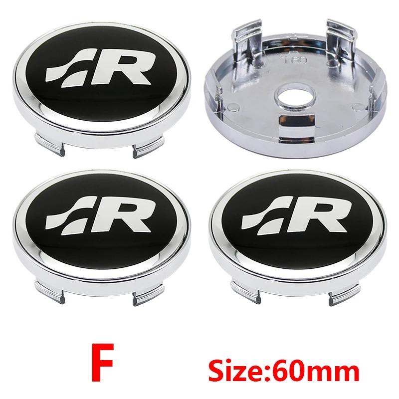 New 2026 4pcs 56mm Car Wheel Badge Center Sticker 60mm Wheel Hubcap Cover Accessorie For VW golf Passat R Rline GTI Polo CADDY Beetle zs0