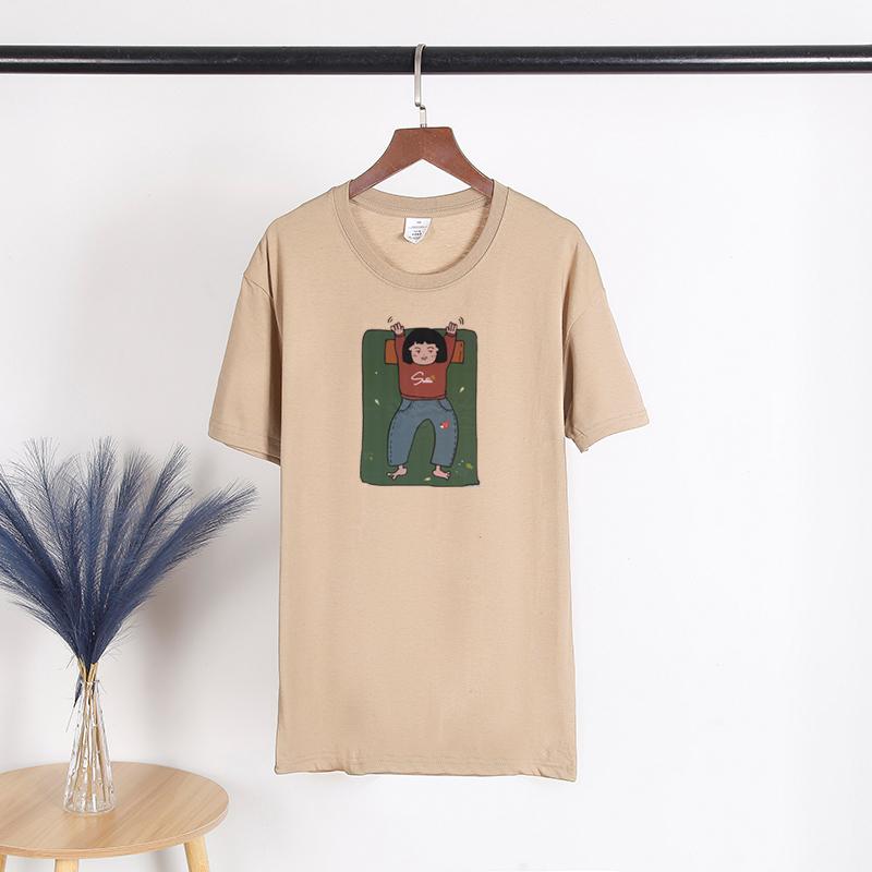 TWINFLAMES Kawaii Cartoon Print T Shirt Women Harajuku 90s Cute Women T-shirt Funny Streetwear Graphic Tops Female