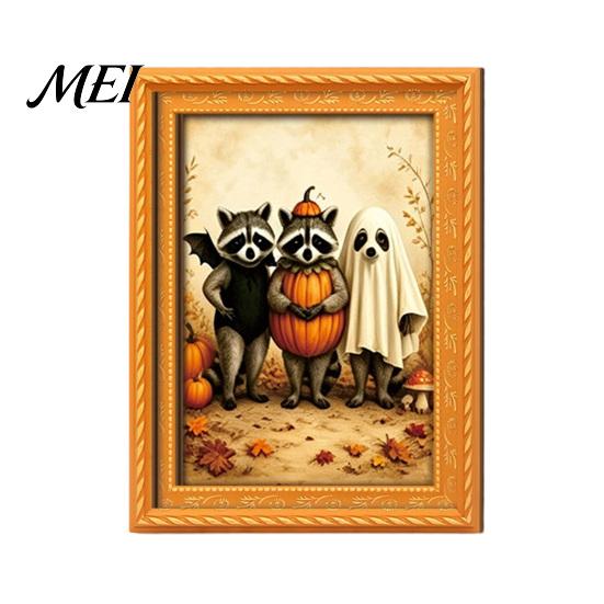 Fall Seasonal Kitchen Decor Wooden Black Cat Fridge Magnet, Cartoon Bathroom Decor, Autumn Home Decorations Cute Theme Photo Frame Magnets,