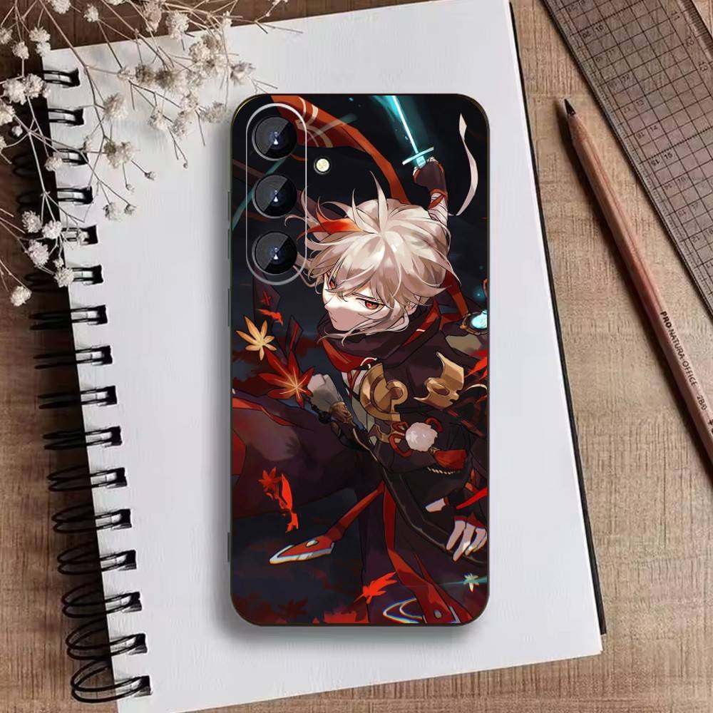 Genshin K-Kaedehara Kazuha Phone Case For Samsung Galaxy A73,A72,A71,A70,A52,A51 Others Soft Black Cover
