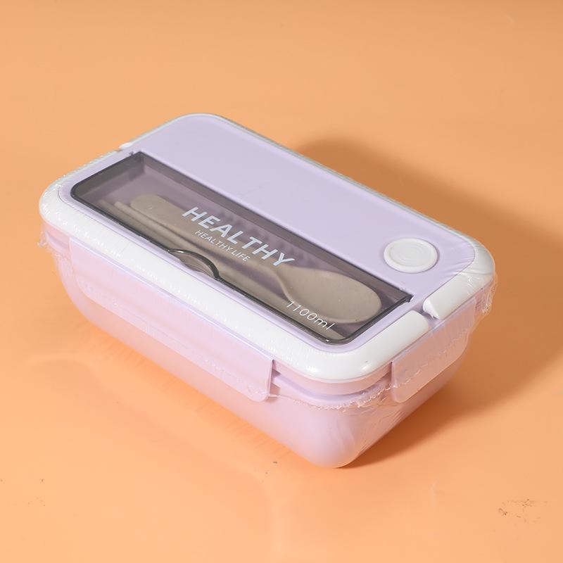 Large Capacity Multifunctional Lunch Box with Portable Cutlery and Sealed Compartments